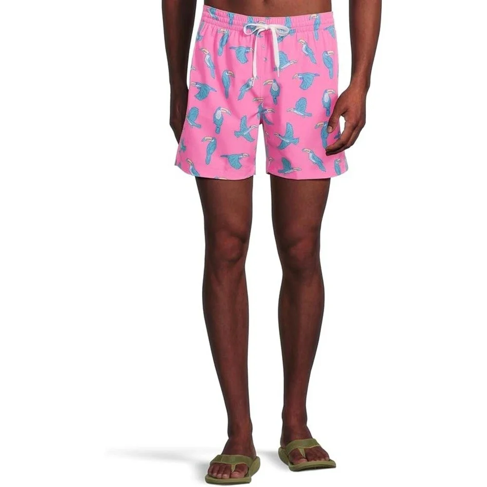 Chubbies The Toucan Do Its Swim Trunks Mens 2XL Bright Pink Classic Lined FTS880